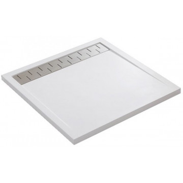 Поддон для душа из искусственного камня Vincea VST-2SR39090W 90x90 белый матовый