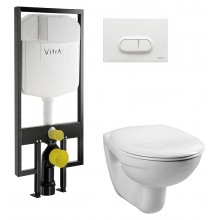 Подвесной унитаз с инсталляцией комплект Vitra Normus 9773B003-7201