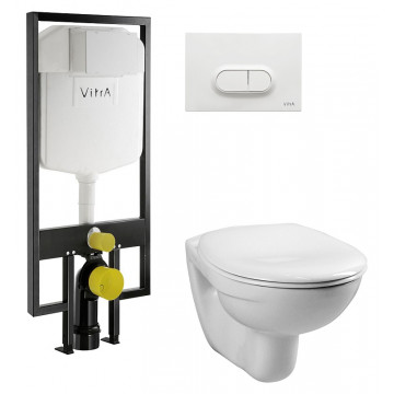 Подвесной унитаз с инсталляцией комплект Vitra Normus 9773B003-7201