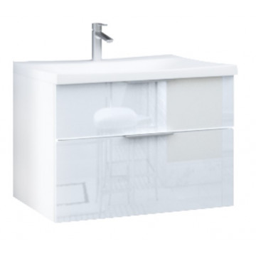 Тумба с раковиной Marka One Idalgo 75П У72777 pure white