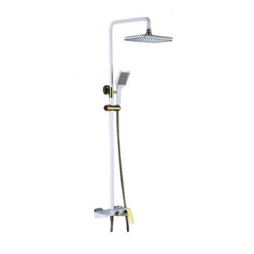 Душевая система Bronze de Luxe Quadro LT919W белый/золото