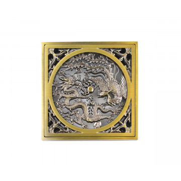 Решётка "Дракон" для трапа Bronze de Luxe 21986 бронза