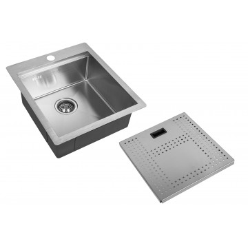 Мойка для кухни Zorg ZM N-4552 с накладкой матовая сталь