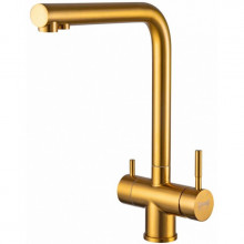 Смеситель для кухни Zorg Inox SZR-2020 BRONZE с подключением к фильтру бронза
