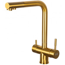Смеситель для кухни Zorg Inox SZR-7039 BRONZE с подключением к фильтру бронза