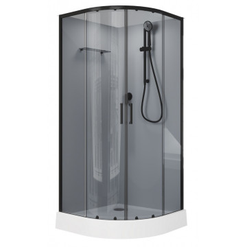 Душевая кабина Aquanet Passion EVO Black 90х90 правая 267258 без гидромассажа