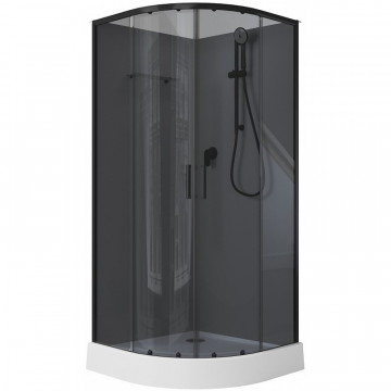 Душевая кабина Aquanet Passion EVO Black 90х90 правая 267259 без гидромассажа