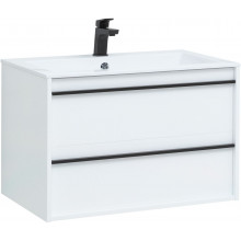 Тумба под раковину Aquanet Lino 80 253903 белый матовый