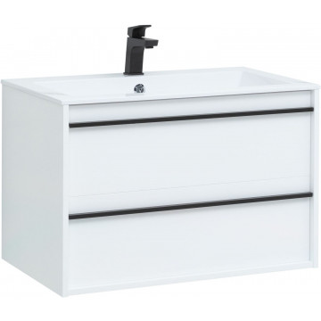 Тумба под раковину Aquanet Lino 80 253903 белый матовый