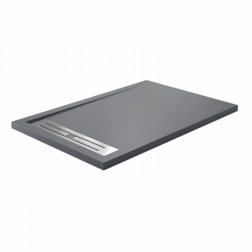 Душевой поддон WasserKRAFT Wiese 84T35 140х80 серый матовый