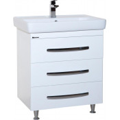 Тумба Bellezza Рокко 80 тумба с 3 ящиками белая Н (ТИГОДА)