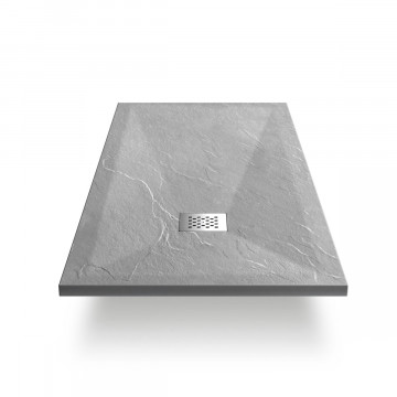 Душевой поддон Vincea VST-4SR1010G 100х100 серый