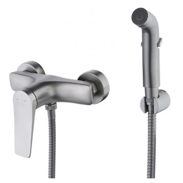 Гигиенический душ со смесителем Lemark Bronx LM3718GM графит