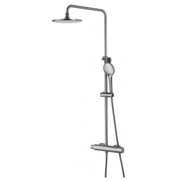 Душевая система Lemark Bronx LM3770GM с термостатом графит