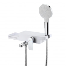 Смеситель для ванны Lemark Unibox LM6914CW белый/хром