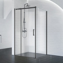 Душевой угол BelBagno Acqua ACQUA-AH-1-120/90-C-NERO 120х90 черный/прозрачное