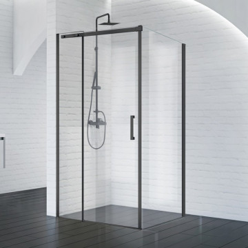 Душевой угол BelBagno Acqua ACQUA-AH-1-130/90-C-NERO 130х90 черный/прозрачное