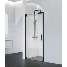 Душевая дверь BelBagno Marmi MARMI-B-1-90-C-NERO 90 черный/прозрачное