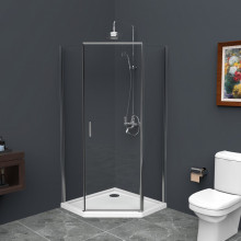 Душевой уголок BelBagno Uno UNO-195-P-1-90-C-Cr 90x90 хром/прозрачное