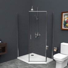 Душевой уголок BelBagno Uno UNO-195-PH-1-100/80-C-Cr 100x80 хром/прозрачное