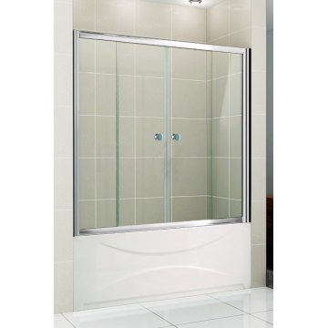 Шторка на ванну Cezares Pratico PRATICO-VF-2-150/140-P-Cr 150 хром/рифленое