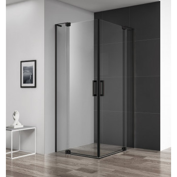 Душевой уголок Cezares Slider SLIDER-A-2-70/80-C-NERO 70/80х70/80 черный/прозрачное