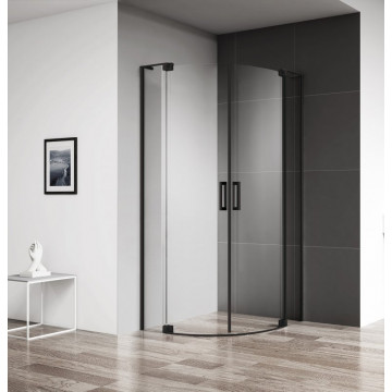 Душевой уголок Cezares Slider SLIDER-R-2-80/90-C-NERO 80/90х80/90 черный/прозрачное