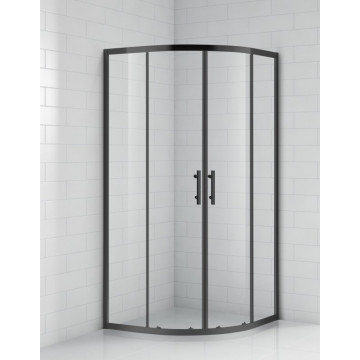 Душевой уголок Cezares Eco ECO-O-R-2-100-C-NERO 100х100 черный/прозрачное