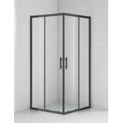Душевой уголок Cezares Eco ECO-O-A-2-100-C-NERO 100х100 черный/прозрачное