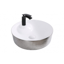 Раковина накладная Gid ceramic D1306h021 53316 белый/хром
