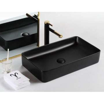 Раковина накладная Gid ceramic BL9396 53346 черный глянцевый