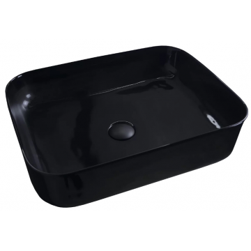 Раковина накладная Gid ceramic BL1304 53351 черный глянцевый