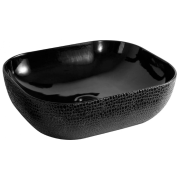 Раковина накладная Gid ceramic D1302h004 53303 черный глянцевый