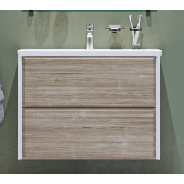 Тумба под раковину Velvex Gesso tpGES.80.2Y-25.21 дуб сонома/белый