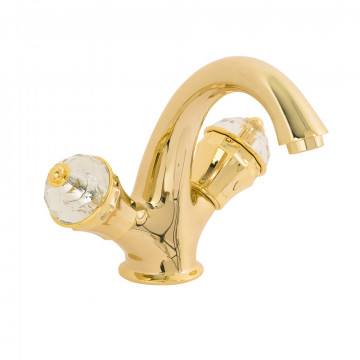 Смеситель для раковины Migliore Prestige Crystal 28014 золото