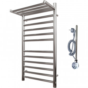 Полотенцесушитель электрический Point PN10158SPE П11 500x800 с полкой левый/правый хром