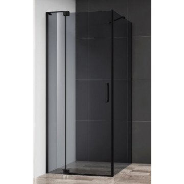 Душевой уголок Cezares Slider SLIDER-AH-1-80-80/90-GRIGIO-NERO 80х80 черный матовый/графит