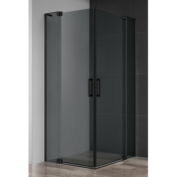 Душевой уголок Cezares Slider SLIDER-AH-2-90/100-100/110-GRIGIO-NERO 90х100 черный матовый/графит