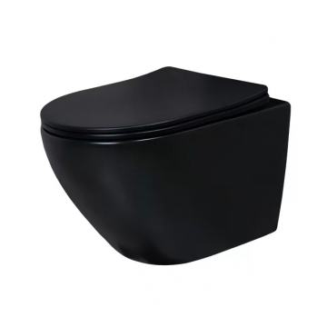 Подвесной унитаз Gid ceramic Bm2198 62226Y безободковый черный матовый