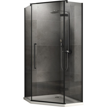 Душевой уголок Abber Ewiges Wasser AG05080B 80х80 черный/прозрачное