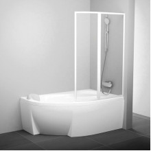 Шторка для ванны Ravak VSK2 Rosa 76P70100Z1 140 R белый/transparent