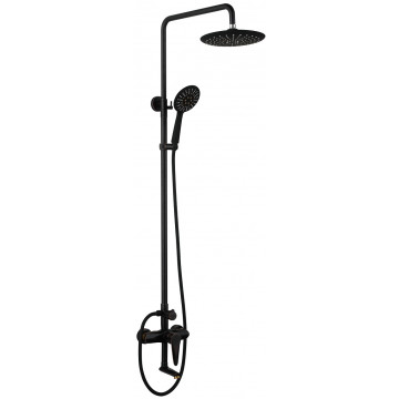 Душевая система  ПСМ-Профсан Steel PSM-301-8 черный/бронза
