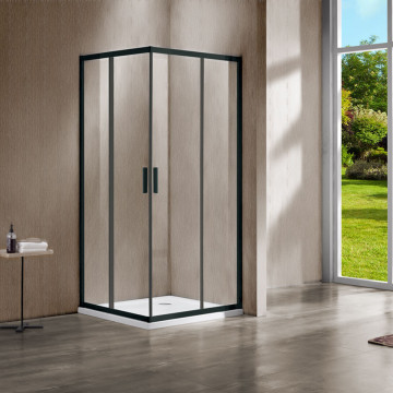 Душевой уголок Vincea Garda VSS-1G8011CLB 110х80 черный/прозрачное