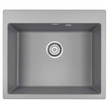 Мойка для кухни Paulmark Kante PM106052-GRM 60х52 серый металлик