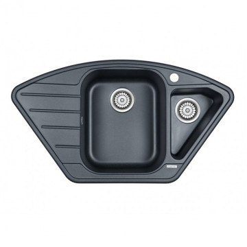 Мойка для кухни Paulmark Wiese PM529050-BLM 89х49 черный металлик