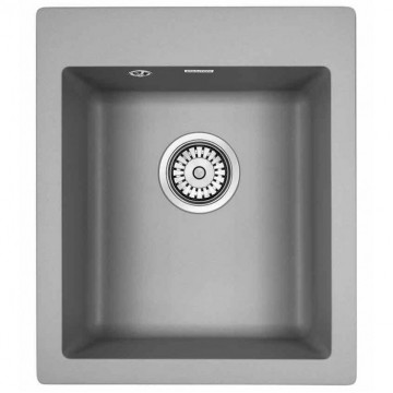 Мойка для кухни Paulmark Leer PM104249-GRM 41х49 серый металлик