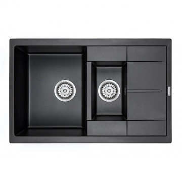Мойка для кухни Paulmark Feste PM237850-BL 78х50 черный