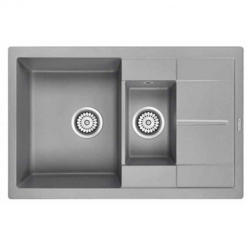 Мойка для кухни Paulmark Feste PM237850-GRM 78х50 серый металлик