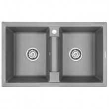 Мойка для кухни Paulmark Zwilling PM238150-GRM 81х50 серый металлик