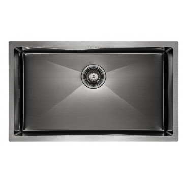 Мойка для кухни Paulmark Valde PM217444-GM 74х44 вороненая сталь